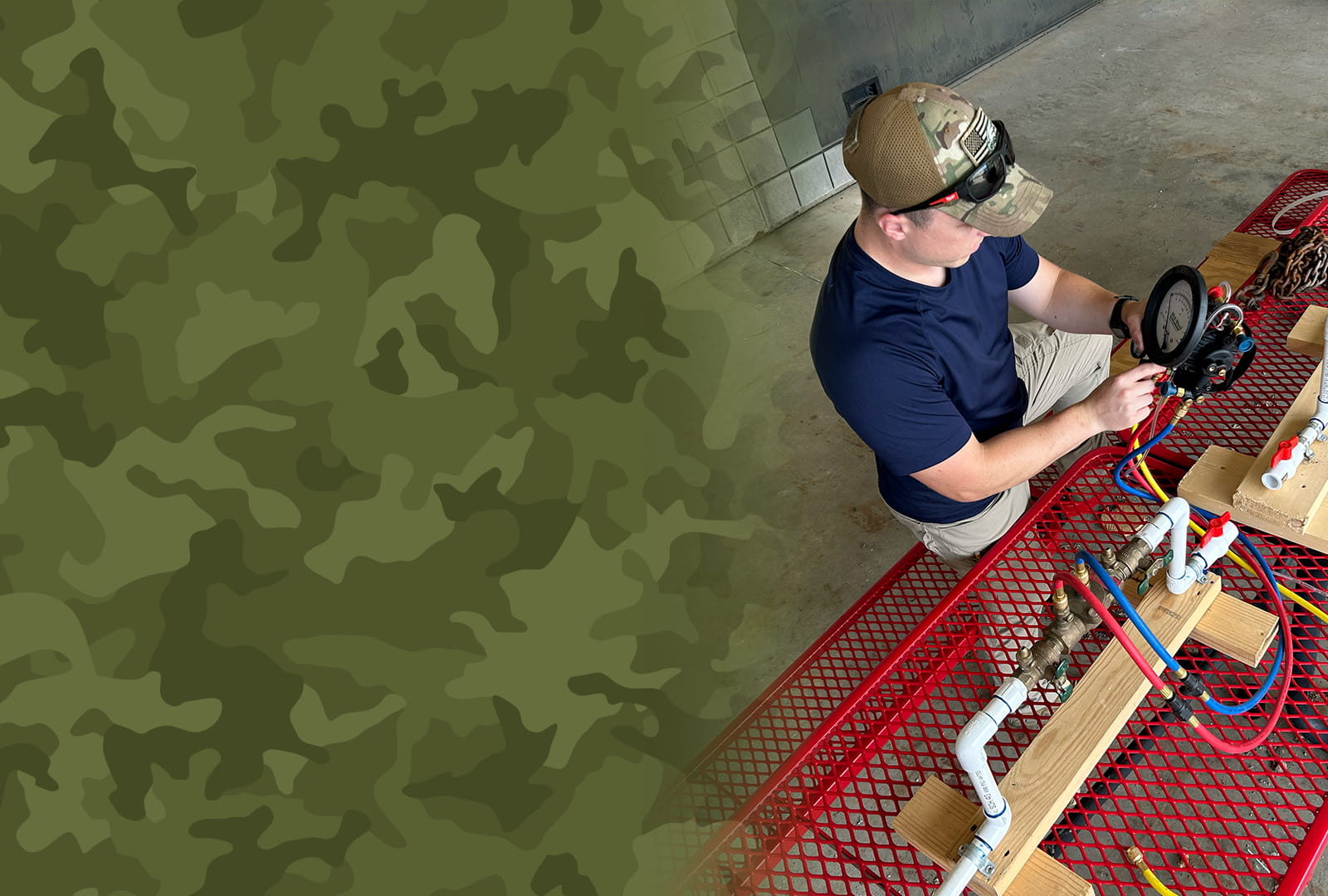 Student completing hands-on backflow testing certification training at an NJDEP-approved New Jersey backflow certification class